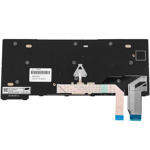 Клавіатура для ноутбука Lenovo ThinkPad X13 Gen 2 (RU-розкладка), чорна