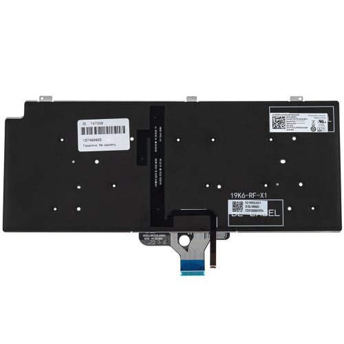 Клавіатура для ноутбука Dell Latitude 7310, RU-розкладка, чорна, без фрейма, Original