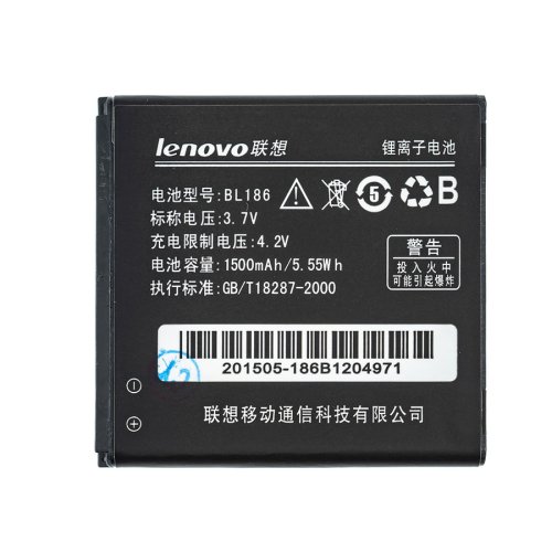 Акумулятор Lenovo BL186 для смартфона Lenovo A288T — 3.7V, 1500mAh (5.55Wh)