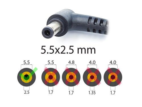 Адаптер живлення для ноутбуків ASUS 19V 7.1A 135W, штекер 5.5×2.5, модель PA-1131-08, без мережевого кабелю, Original