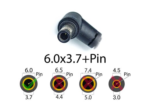 Адаптер живлення для ноутбуків ASUS 20V 12A 240W, штекер 6.0×3.7, без мережевого кабелю