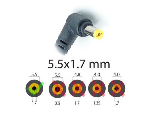 Адаптер живлення для ноутбуків Acer 19V 2.37A 45W, штекер 5.5×1.7, без мережевого кабелю