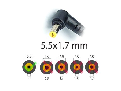 Адаптер живлення для ноутбуків Acer — 19V 2.37A 45W, штекер 5.5×1.7 мм (Square)