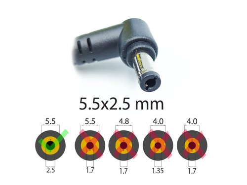 Мережевий адаптер живлення для ноутбуків Lenovo — 20V 3.25A 65W, штекер 5.5×2.5, без кабелю