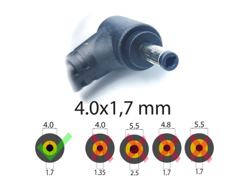 Адаптер живлення (зарядний пристрій) для ноутбуків Lenovo — 20V 3.25A 65W, штекер 4.0×1.7, квадратний корпус із вилкою, Original