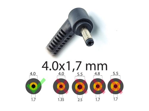 Зарядний адаптер живлення для ноутбуків Lenovo 20V 3.25A 65W, штекер 4.0×1.7 (квадратний), з мережевою вилкою