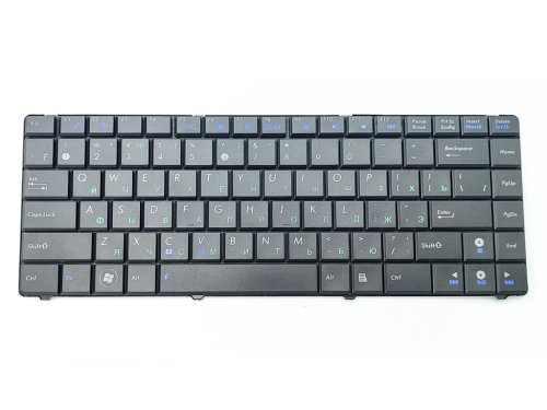 Клавіатура для ноутбуків ASUS K40, P81IJ, P80, P81, F82, X8 — чорна, RU-розкладка