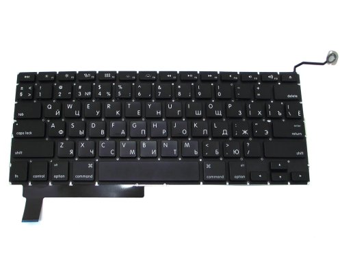 Клавіатура для Apple MacBook Pro A1286 (2009–2012), сумісна з MB985 — RU розкладка, малий Enter