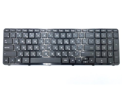 Клавіатура для ноутбука HP Pavilion 17 17-E, 17-N Series — RU, чорна, з рамкою