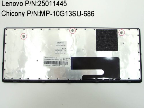 Клавіатура для ноутбука Lenovo IdeaPad U260, RU, чорна, з рамкою (Original)