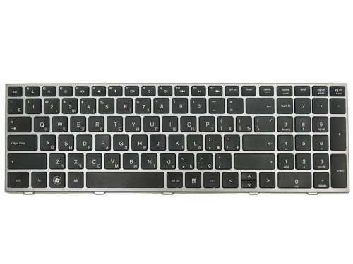 Клавіатура для ноутбука HP ProBook 4540S, 4545S — RU розкладка, чорні клавіші, сіра рамка