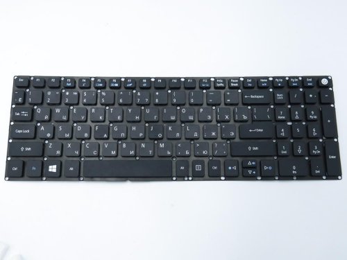 Клавіатура для ноутбуків ACER Aspire E5-522/E5-573/E5-573T/E5-573G/E5-532G/E5-722/E5-772, V3-574G, A315/A515/A715, ES1-523 — чорна RU, без рамки