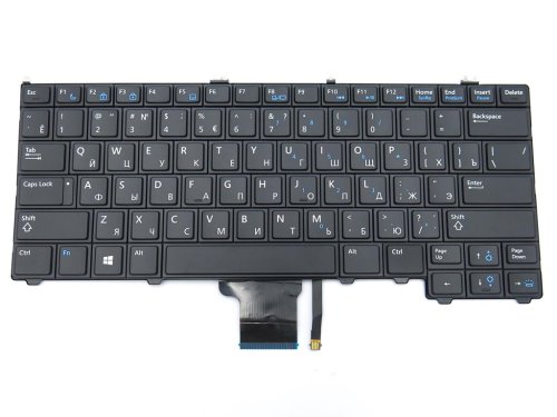 Клавіатура з підсвіткою для ноутбуків DELL Latitude E7240, E7440, E7420 — RU, чорна