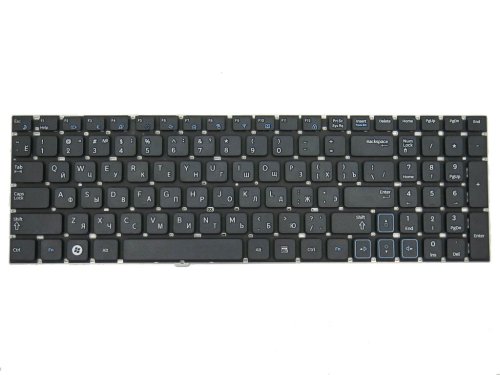 Клавіатура для ноутбуків Samsung RC508, RC510, RC520, RV509, RV511, RV513, RV515, RV518, RV520 — RU розкладка, чорна, без рамки, OEM