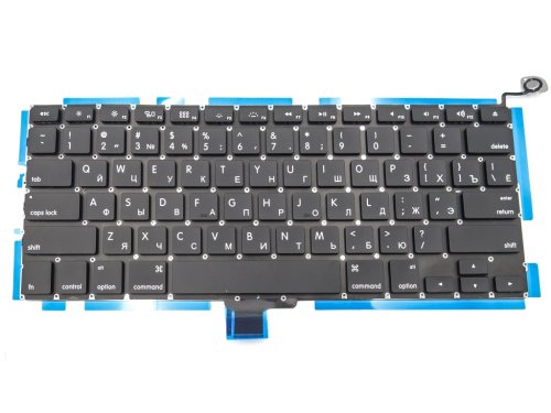 Клавіатура з підсвіткою для Apple MacBook Pro 13.3" A1278 / MB467 (RU, Small Enter)