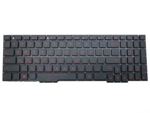Клавіатура з підсвіткою для ноутбуків ASUS GL553, GL553V, GL553VW, ZX73, FX553VD, ZX553VD, ZX53V, FX53VD, FX753VD, FZ53V — чорна (RU), без рамки, Original