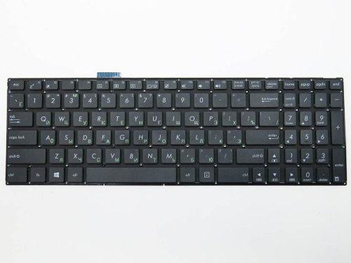 Клавіатура для ноутбука ASUS E502 / E502MA / E502S / E502SA / E502N / E502NA, чорна, RU-розкладка, без рамки