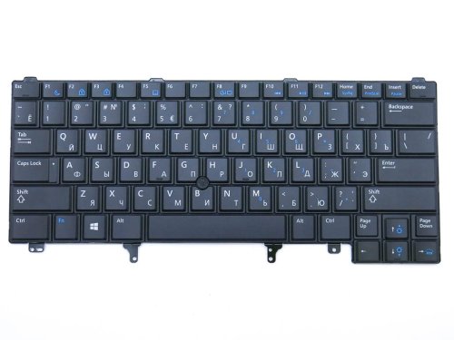 Клавіатура з підсвіткою для ноутбуків Dell Latitude E6420, E6440, E6430, E5420, E5430, E6320, E6330 — чорна RU (Blacklit)