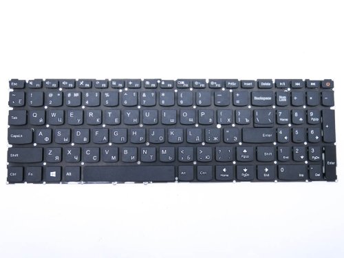 Клавіатура для ноутбука Lenovo IdeaPad 110-15IBR / 110-15ACL / 110-15AST — розкладка RU, чорна, без рамки, OEM