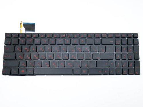 Клавіатура з підсвіткою для ASUS GL552, GL552V, GL552J, GL552JX, GL552VL, GL552VW, GL552VX — RU Black, без рамки, Original