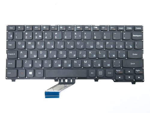 Клавіатура для ноутбука LENOVO IdeaPad 110S-11IBR — RU, чорна, без рамки (Original)