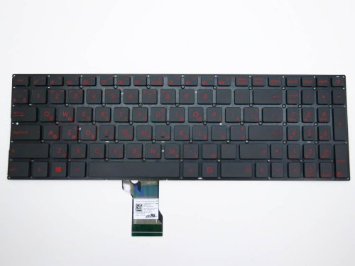 Клавіатура для ASUS N501 / N501J / N501JW / N501V / N501VW / N501JM / Q551 / Q551L / Q551LB / Q551LN / G501 / UX501JW — чорна RU, з підсвіткою, Original