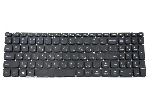 OEM клавіатура для ноутбуків LENOVO IdeaPad 310-15ABR / 310-15IAP / 310-15ISK / 310-15IKB / 510-15IKB / 510-15ISK та V110-15AST / V110-15IAP / V110-15ISK / V110-15IKB — чорна, RU розкладка, без рамки