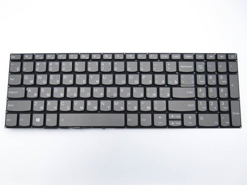 Клавіатура з підсвіткою для Lenovo IdeaPad 320-15 / 320-15ABR / 320-15IAP / 320-15AST / 320-15IKB / 320-15ISK / 330-15IKB / 330-15ICH / 330-15ICN / 330-15, RU, сіра (Gray)