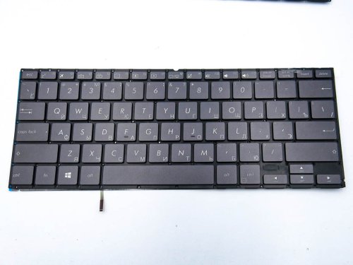 Клавіатура з підсвіткою для ASUS UX370, UX370U, UX370UA, UX370UAF, UX370UAR, Q325U, Q325UA — RU, сіра