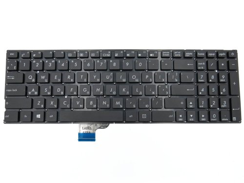 Клавіатура для ноутбуків ASUS UX510 / UX510UW / UX510UWK / UX510U / UX510UX / UX510UXK / UX510UR / V510U / V510UX — чорна, розкладка RU, без рамки
