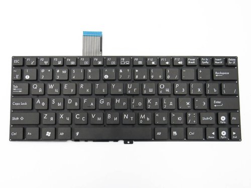 Клавіатура для ноутбука ASUS X102BA / X102 / X102B — чорна, RU-розкладка, без рамки