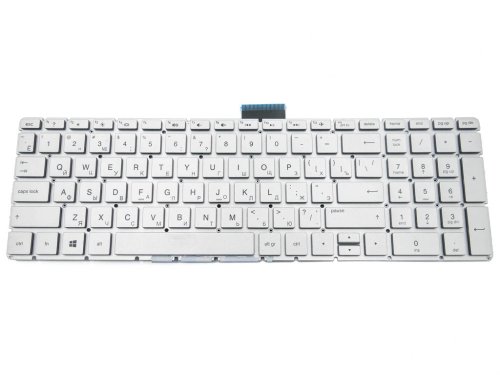 Клавіатура для ноутбуків HP Pavilion 15T/15Z/15-BR/15-BS/15-BU/15-EF/15Q-DY/15-BW/15S-ER/15S-FR/15S-EQ/15S-FQ та 17G-BR, HP 250/255/256 G6 — розкладка RU, колір Silver, без рамки