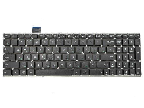 Клавіатура OEM для ноутбуків ASUS X542, X542BA, X542B, X542U, X542UR, X542UQR, X542UN, X542UF, X542UA, K542, K542B — RU розкладка, чорна, без рамки