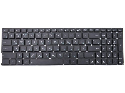 Клавіатура OEM для ноутбуків ASUS X556, X556U, X556UA, X556UB, X556UF, X556UJ, X556UR, X556UV, A556, A556UA, A556UV, K556UV, FL5900U, X756U — чорна, RU-розкладка, без рамки