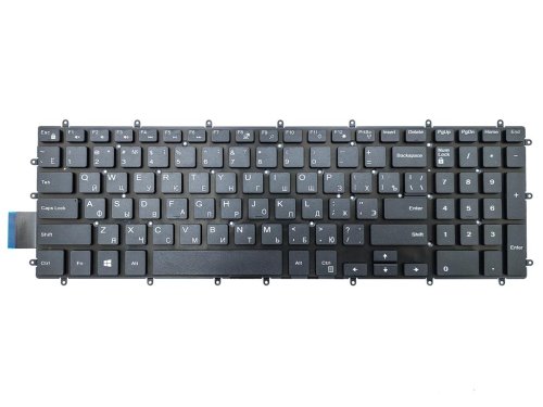 Клавіатура для ноутбуків DELL G3 3590/3579/3779/3593, G5 5500/5565/5567/5570/5590/5587/5575/5770/5775, G7 7588/7570/7580/7587/7566 та Vostro 3580 — чорна, RU, OEM