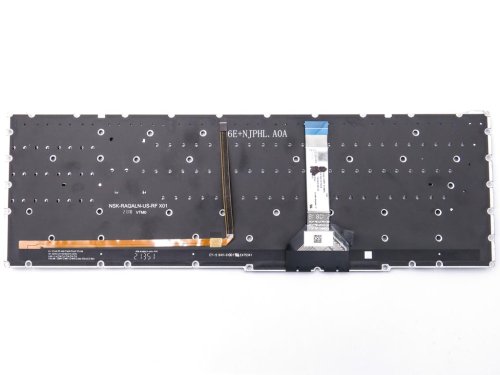 Клавіатура для ноутбуків ACER Nitro 5 (AN515-46, AN515-56, AN515-57, AN515-58, AN517-41, AN517-54, AN517-55, AN517-56, AN715-51) — чорна, RU-розкладка, без рамки, з червоною підсвіткою