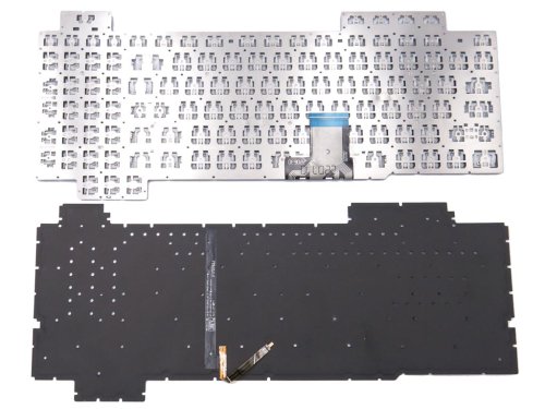 Клавіатура для ноутбуків ASUS FX504/FX504GD/FX504G/FX504GE/FX504GM/FX505/FX505D/FX80/FX80GM/GL703V/GL703VM — чорна (RU), без рамки, з підсвіткою