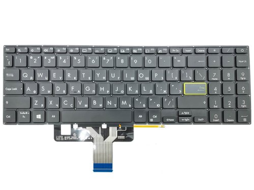 Клавіатура з підсвіткою для ноутбуків ASUS X521, X521EA, X521EQ, X521FA, X521FL, X521JQ, X521UA, S533, S533E, S533F — чорна (RU) Original