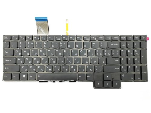 Клавіатура з білою підсвіткою для Lenovo Gaming 3-15IMH05 / 15ARH05 / 15ACH, GY530 / GY550 / GY570, Legion 5-15IMH05H / 15ARH055P / 5P-15IMH05 (RU, Black) Original