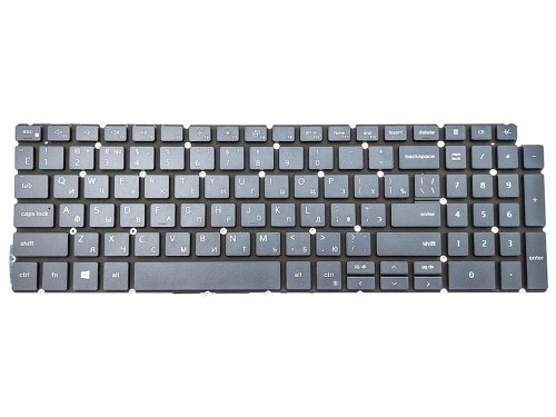 Клавіатура для ноутбука DELL Inspiron 7591/5590/5591/5594/5598/7590/5593/5584/7790, P90F, P83F, 7500/7501/5501/5502 — сіра, RU-розкладка