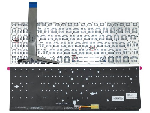 Клавіатура з підсвіткою для ноутбуків ASUS FX570UD, FX570Z, FX570ZD, FX570U, X570U, X570UD, X570ZD, X570D, K570U, K570UD, K570Z, K570ZD — чорна (RU)