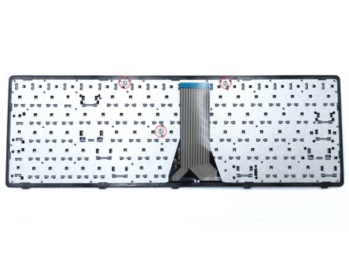 Клавіатура для Lenovo IdeaPad G500s/G505s/S500/S510p/Z510/Flex 15/15D — чорна (RU), з рамкою Silver