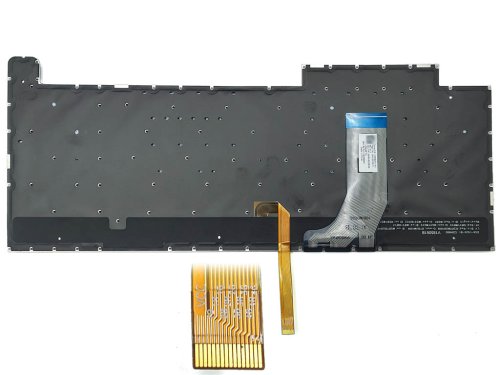 Клавіатура для ноутбуків ASUS G731, G731GW, G731GT, G731GD, G731GU, G731GV, G732L, G732G, G712, G712L — срібляста, з RGB-підсвіткою, роз’єм 16 pin (RU)