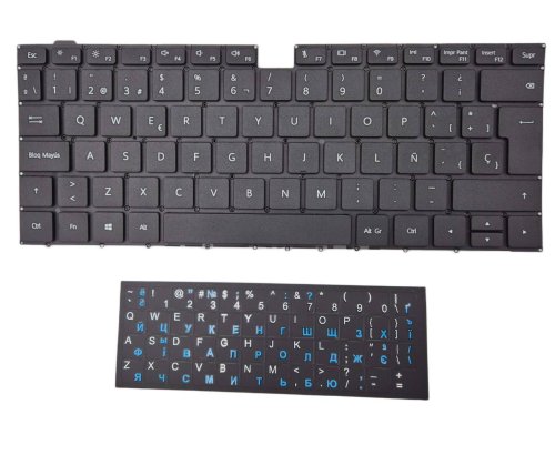 Клавіатура для Huawei MateBook D14, D15 SP Black (EU), іспанська розкладка — у комплекті українські наклейки, Original