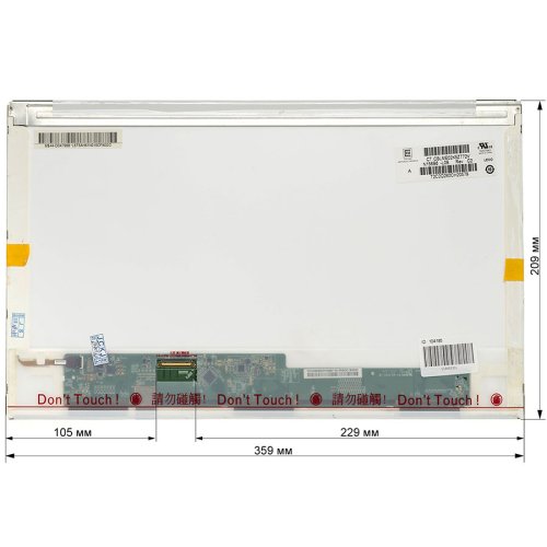 Матриця 15.6" N156B6-L0B 1366×768 40pin LED глянцева, конектор зліва внизу (renew)