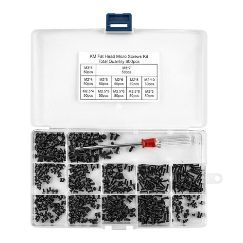 Набір гвинтів для ноутбука 12 видів по 50 шт (M2, M2.5) + викрутка