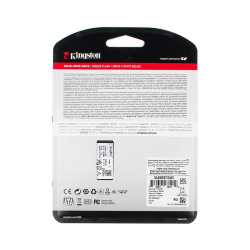 SSD диск Kingston A400 240 ГБ 2.5" SATA III (SA400S37/240G), TLC, 350/500 МБ/с
