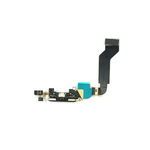 Шлейф с разъемом зарядки и компонентами для Apple iPhone 4S, black