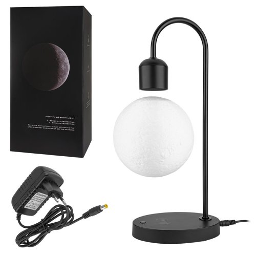 Левітуюча декоративна лампа-світильник «Місяць», 3 режими: 3000K/4500K/6000K