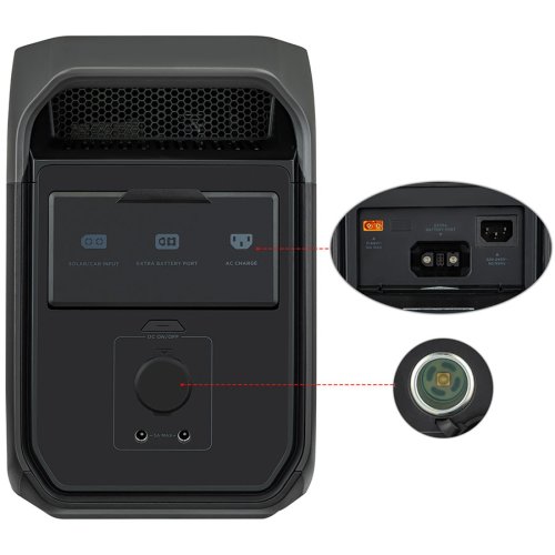 Зарядна станція EcoFlow DELTA 3 1024Wh 1800W, китайські розетки з перехідниками